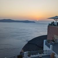 View from the terrace at Kaliya in Santorini