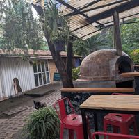 Pizza oven at Pallet Cafe in Nairobi