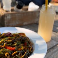 Vegan Zoodles & no sugar lemon ginger   at Pallet Cafe in Nairobi