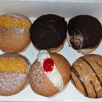 Vegan custard, jam and cream, Oreo and peanut butter nutella at That's Alotta Cafe in Northcote