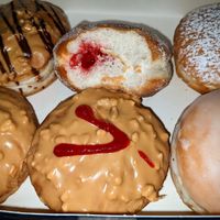 PB Nutella, Jam, Nutella, Glazed Nutella, and PB Jam. at That's Alotta Cafe in Northcote