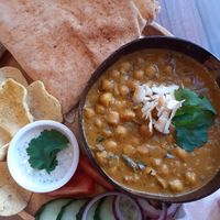 Chickpea and coconut curry  at Francesca's in Scarborough