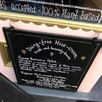 Ice cream menu at Francesca's in Scarborough