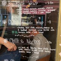 That days food menu (changes) at Francesca's in Scarborough