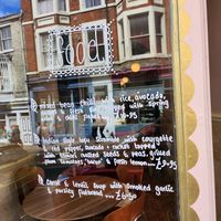 The tofu scramble and lentil soup were delicious at Francesca's in Scarborough