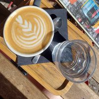 Cappuccino with Oatly oatmilk at Cafedu in Prague