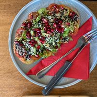 Open sandwich (vegan) at Cafedu in Prague