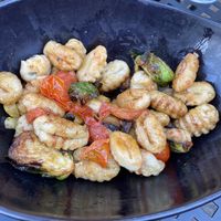 $28 vegetable gnocchi, insane price   at The Highlands Kitchen + Bar in Lake Lure