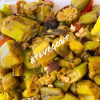 Okra  at Chelsea's Bakery and Vegetarian Restaurant in Decatur