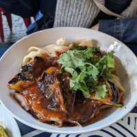 Biang biang aubergines et fausse viande at Wen Cheng Handpulled Noodles - I in Berlin