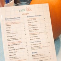 Menu at Café Klin in Paris