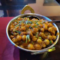 Chana Masala spicy by request at Annapurna in Chamonix-mont-blanc