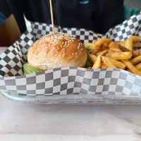 Mr.Pi burger (vegan) at La Forastera in Puerto Natales