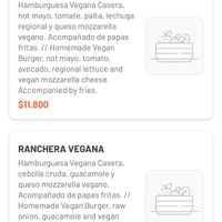 Vegan menu. Can only be found on IG and their QR code   at La Forastera in Puerto Natales