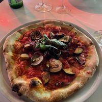 Vegan pizza  at Bianco Restaurant in Tenerife