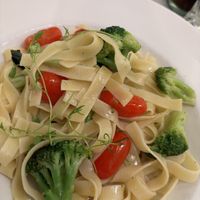 Broccoli tagliatelle without mushroom sauce   at Bianco Restaurant in Tenerife