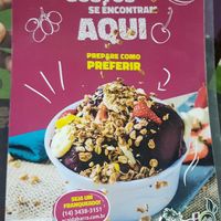 Menu1 at Açaí da Barra in Sao Paulo