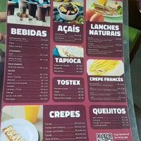 Menu2 at Açaí da Barra in Sao Paulo