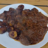 Eggplant and Zucchini Stew with Plantain (Vegan) at Motherland Kitchen in Frederick