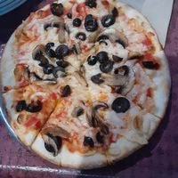 Olive and mushroom 8 inch pizza at Tom's Extreme Pizzeria in Ocean Springs