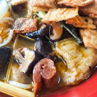 Mock meats and mushroom at Bún Huế Cafe in Central Singapore