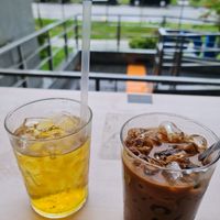 Iced Tea And Coffee at Bún Huế Cafe in Central Singapore