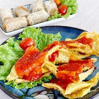 Fried wanton  at Bún Huế Cafe in Central Singapore