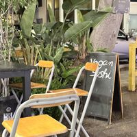 Outside seating   at Thai Vegan in Santa Monica