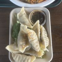 steamed vegetable dumplings  at Thai Vegan in Santa Monica