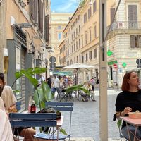Beautiful outdoor seating (climatised inside also possible)  at Poke House in Rome
