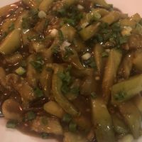 Szechuan sauce with eggplant  at Peace in Arusha