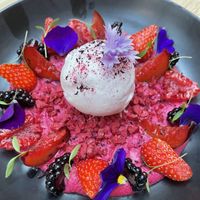 Dessert mole rosa  at Madre in Amsterdam
