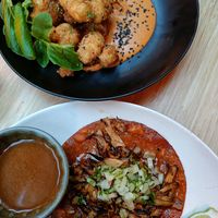 Two kinds of dishes, forgot their names, sorry! at Madre in Amsterdam