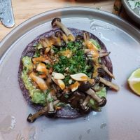 Mushroom tacos at Madre in Amsterdam