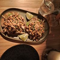 Beach mushroom tostadas at Madre in Amsterdam