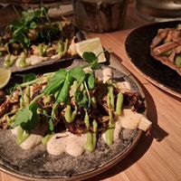 Artichoke barbacoa tacos at Madre in Amsterdam
