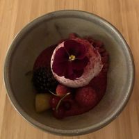 Dessert from tasting menu  at Madre in Amsterdam