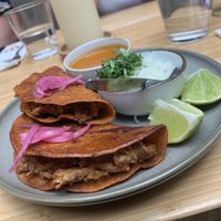 3D printed pork tacos  at Madre in Amsterdam