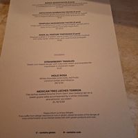 Karte Teil 2 + Dessertkarte at Madre in Amsterdam