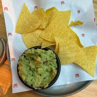 Fresh tortillas and guacamole   at Madre in Amsterdam