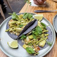 Artichoke barbacoa taco  at Madre in Amsterdam
