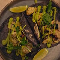 Favorite taco-artichoke ! at Madre in Amsterdam