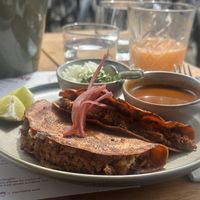 3D printed plant based protein taco  at Madre in Amsterdam