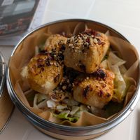 Fries tofu (missing some sauce, dip or moisture) at Caphe HOA 1 in Berlin