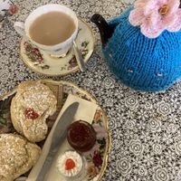 Vegan cream tea   at The Tudor Rose Tearooms & Garden in Plymouth