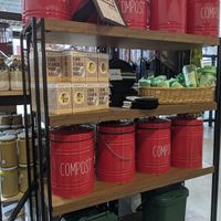 Compost bins at Chickpeace Zero Waste Refillery in Kelowna