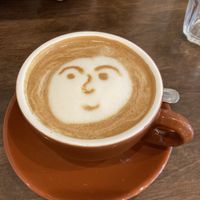 Soy latte art. at Stand By Me in Canberra