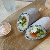 Classic tofu burrito - sushi in disguise 🥸   at Pokebar in San Juan