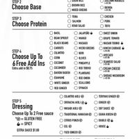 Menu 1  at Pokebar in San Juan