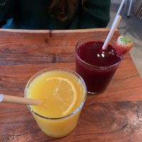 OJ and beet juice   at Kula in Rotterdam
